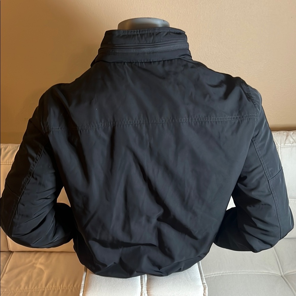 Tommy Hilfiger Men’s Black Bomber Jacket with Hidden Hood Size Large - Picture 6 of 16